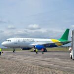 larrivée dairbus a320 de fly gabon