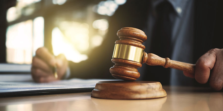 real estate concept judge gavel / lawyer with auction hammer